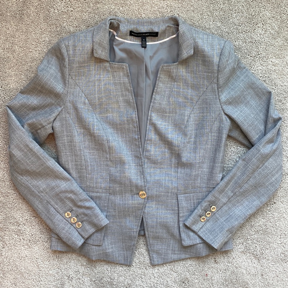 White House Black Market Gray Blazer